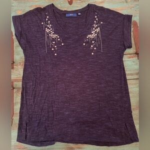 Apt 9 Navy Embellished Women's Top Ladiea Size Small